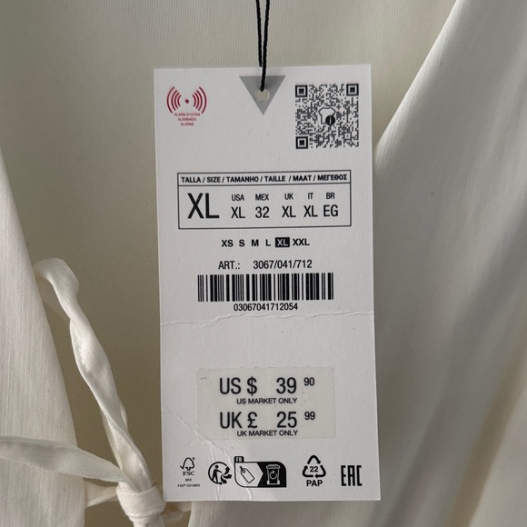 Zara Cream Tie-Front Blouse - Picture 2 of 3